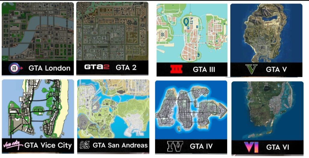 The Evolution of Grand Theft Auto Maps From GTA I to GTA VI